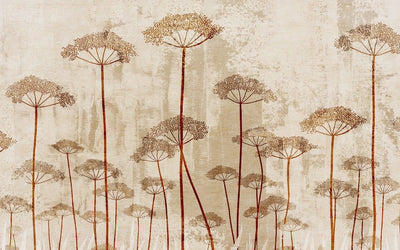 tapet personalizat floral cu flori de marar cu o textura bogata si detalii fine pentru un decor natural si sofisticat textured dill flowers