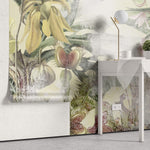 Tapet Personalizat Floral cu plante carnivore si fundal texturat - CARNIVOROUS PLANT