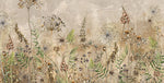 Tapet Personalizat Floral cu flori salbatice in fundal bej - LITTLE WILDFLOWERS BEIGE