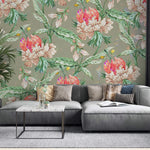 Tapet Personalizat Floral cu flori imperiale in nuante vibrante - VIBRANT CLASSY PATTERN