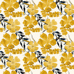 Tapet personalizat - YELLOW FLORAL PATTERN