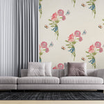 Tapet Personalizat Floral cu buchetele de flori si fluturi - SOFT BOUQUET PATTERN
