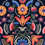 Tapet Personalizat Floral cu model floral de inspiratie tribala - TRIBAL FLOWERS