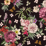 Tapet Personalizat Floral cu aranjamente florale pe un fundal maro inchis - TEXTURED FLOWER COLLAGE