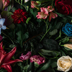 Fototapet Personalizat Floral cu crini crizanteme si trandafiri multicolori - DARK FLORAL PHOTOGRAPHY