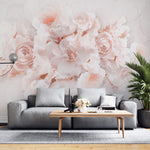 Fototapet Personalizat Floral cu trandafiri roz - WATERDROP ROSES