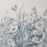 Tapet Personalizat Floral cu flori de camp in nuante albastrui - BLUE TINTED WILDFLOWERS
