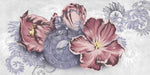 Tapet Personalizat Floral cu flori si un ceas vintage - WATCH FLOWERS