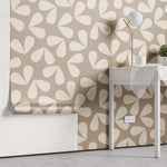 Tapet Personalizat Floral pattern floral in nuante de bej - BEIGE LEAF PATTERN
