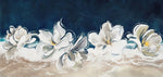 Tapet Personalizat Floral cu flori albe pe malul marii - SEASIDE HIBISCUS