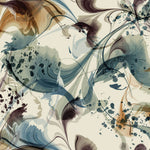Tapet Personalizat Floral cu ilustratie abstracta florala - BLUE VEIL