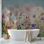 Tapet Personalizat Floral cu flori salbatice de camp multicolore - SERENITY FIELD