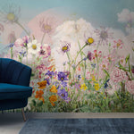 Tapet Personalizat Floral cu flori salbatice de camp multicolore - SERENITY FIELD