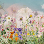Tapet Personalizat Floral cu flori salbatice de camp multicolore - SERENITY FIELD