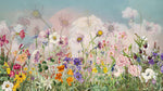 Tapet Personalizat Floral cu flori salbatice de camp multicolore - SERENITY FIELD