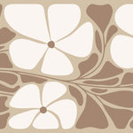 Tapet Personalizat Floral cu ilustratie retro florala in nuante de crem si bej - BOHO FLORAL