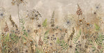Tapet Personalizat Floral cu flori de camp salbatice intr-un fundal gri-bej - WILD SPRING I