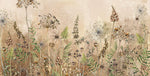 Tapet Personalizat Floral cu flori de camp salbatice intr-un fundal crem-maro - WILD SPRING II