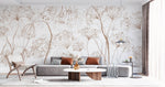 Tapet Personalizat Floral cu crengute uscate fragile maro - ARTSY PARSNIP