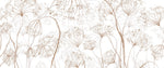 Tapet Personalizat Floral cu crengute uscate fragile maro - ARTSY PARSNIP