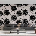 Tapet personalizat - BLACK FLOWER EFFECT