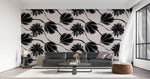 Tapet personalizat - BLACK FLOWER EFFECT