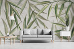 Tapet personalizat leaf cu frunze verzi de bambus bamboo leaf