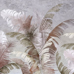 Tapet personalizat leaf cu frunze verzi si maronii de palmier in cadru tropical cu fundal texturat texture palm