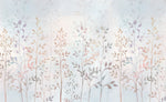 Tapet personalizat leaf cu crengute delicate si frunze in nuante pastelate pe un fundal luminos creand o atmosfera eterica si relaxanta heaven leaves