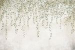 Tapet personalizat leaf cu frunze mici delicate in nuante de verde pal cazand in cascada ideal pentru un decor proaspat si primitor pretty little leaves