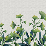 Tapet Personalizat Leaf cu frunze mici verzi de ginkgo cu fundal texturat - LITTLE GINKGO