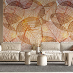 Tapet Personalizat Leaf cu frunze tomnatice decorative - AUTUMN LEAF PATTERN