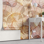 Tapet Personalizat Leaf cu frunze tomnatice decorative - AUTUMN LEAF PATTERN
