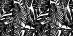 Tapet Personalizat Leaf cu ilustratie de frunze negre - GRAPHIC ART LEAVES BLACK