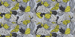 Tapet Personalizat Leaf cu frunze in nuante de gri si accente galbene - YELLOW ACCENT LEAF