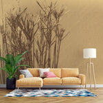 Tapet Personalizat Leaf cu frunze uscate vintage - VINTAGE GRASS
