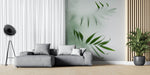 Tapet Personalizat Leaf cu frunze verzi cu fundal estompat - GLASS LEAVES II