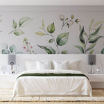 Tapet Personalizat Leaf cu elemente florale si frunze in stil watercolor - LEAF ELEMENTS