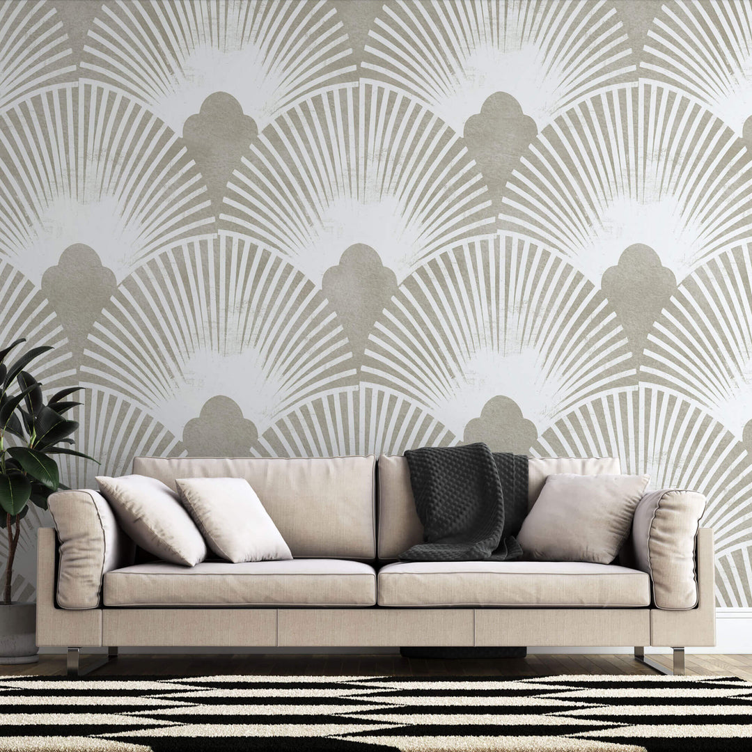 Tapet Personalizat Leaf cu ilustratii de frunze in stil oriental - ORIENTAL LEAF DECO