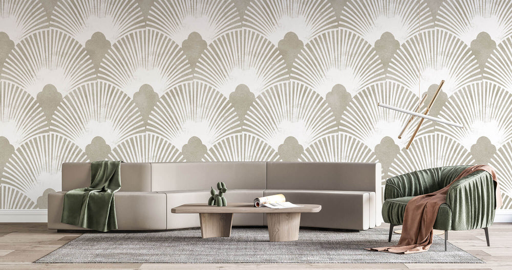 Tapet Personalizat Leaf cu ilustratii de frunze in stil oriental - ORIENTAL LEAF DECO