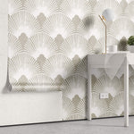 Tapet Personalizat Leaf cu ilustratii de frunze in stil oriental - ORIENTAL LEAF DECO