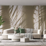 Tapet Personalizat Leaf cu umbre de frunze de palmier pe fundal texturat - TEXTURED SILHOUETTE