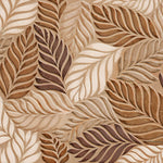 Tapet Personalizat Leaf cu frunze ceramice in nuante maronii - BROWN LEAF TILES