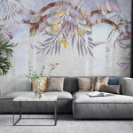 Tapet Personalizat Leaf cu ilustratie florala in arcade texturate - TROPICAL ARCHES