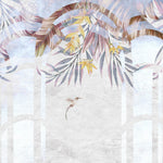 Tapet Personalizat Leaf cu ilustratie florala in arcade texturate - TROPICAL ARCHES