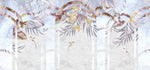 Tapet Personalizat Leaf cu ilustratie florala in arcade texturate - TROPICAL ARCHES