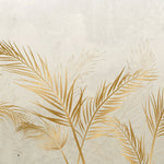 Tapet Personalizat Leaf cu frunze de palmier aurii in vant - BRASSY WIND