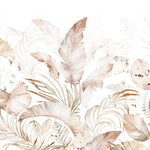 Tapet Personalizat Leaf cu frunze roz pastel in stil watercolor - LIGHT PINK WATERCOLOR