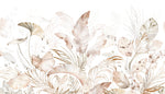 Tapet Personalizat Leaf cu frunze roz pastel in stil watercolor - LIGHT PINK WATERCOLOR