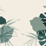 Tapet Personalizat Leaf cu frunze de monstera verde marin - AQUAMARINE LEAVES